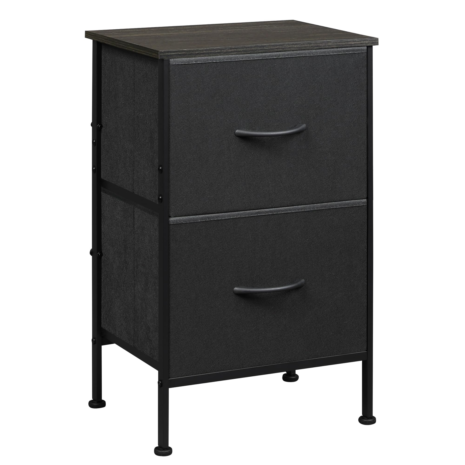 Black Night Stand Nightstand with 2 Drawers Small Dresser for Bedroom Bedside... gallery