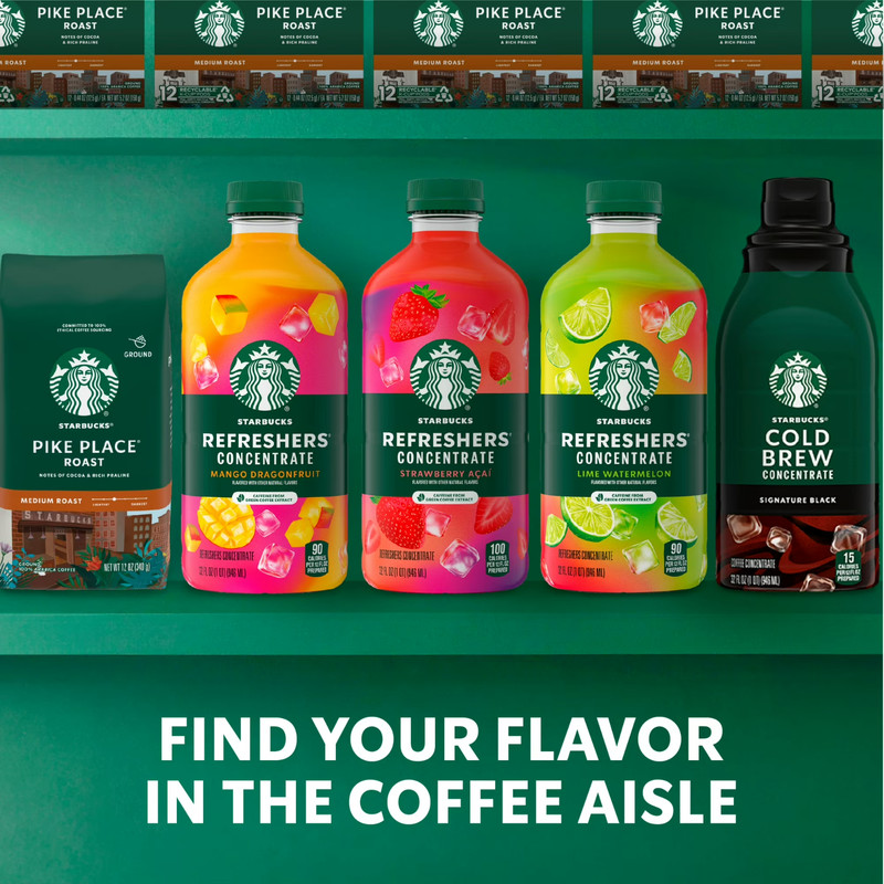Starbucks Refreshers Concentrate Mango Dragonfruit,Refreshing Drink,32 fl oz. gallery