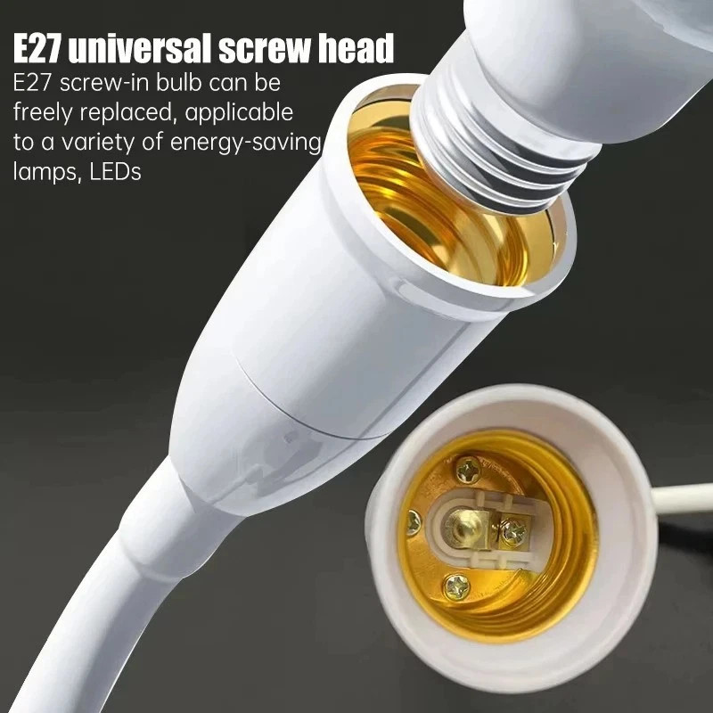 Flexible E26 E27 LED Light Bulb Lamp Holder Extension Plug in Adapter Socket USA gallery