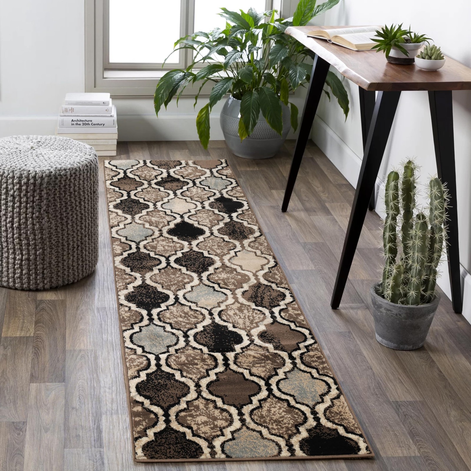 Indoor Runner Rug, Jute Backing, Modern Plush Rugs for Hallway, Living, Dinin... gallery