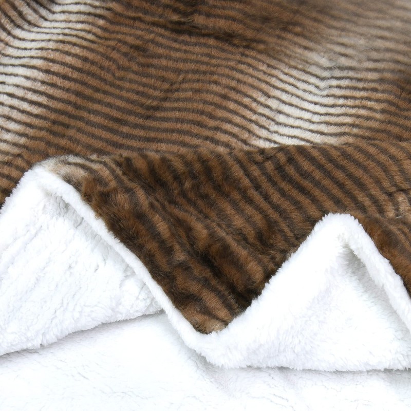 Home Soft Things Bella Soft Warm Cozy Fluffy Comfy Throw Blanket Sherpa Backing gallery