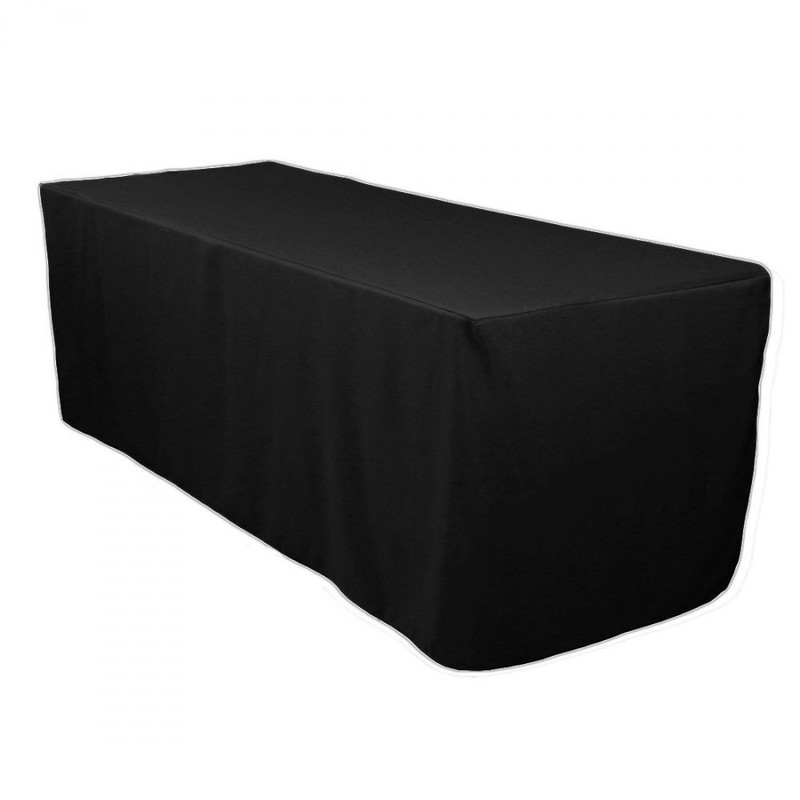 LinentTablecloth 6 ft. Fitted Polyester Tablecloth for Weddings & Tradeshows! gallery