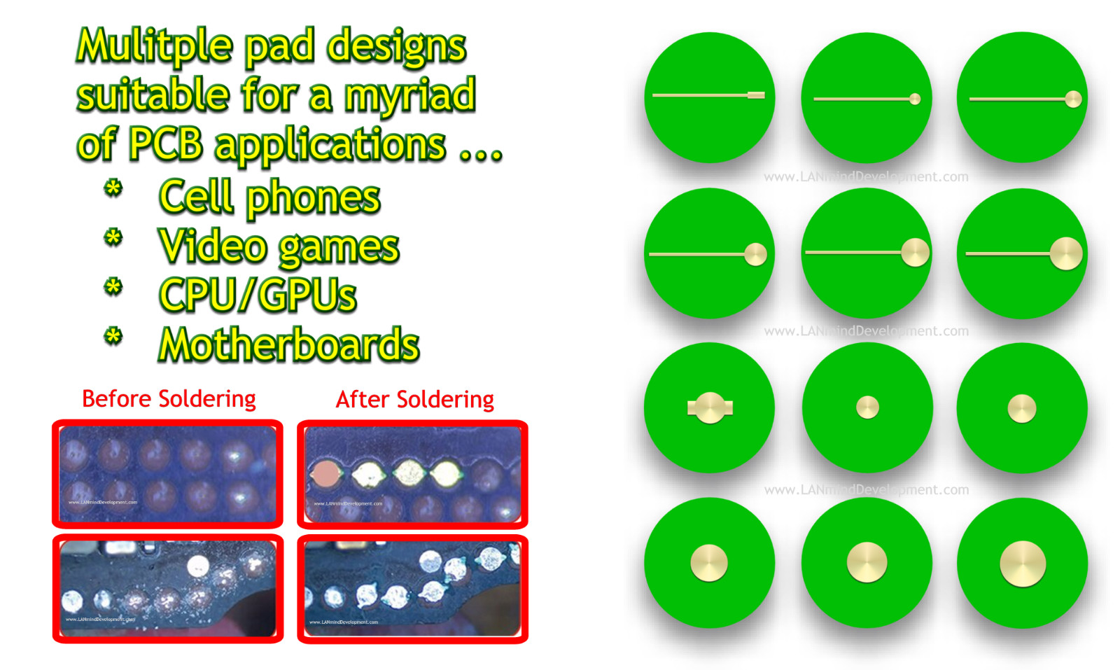 B&R Repair/Replace SMD Traces + Solder Pads for iPhone, PCB, MBs gallery