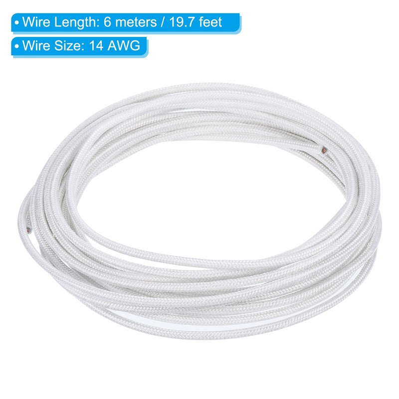 19.7 Ft 14 AWG High Temperature Wire Mica Glass Fiber High Electronic Insulated gallery
