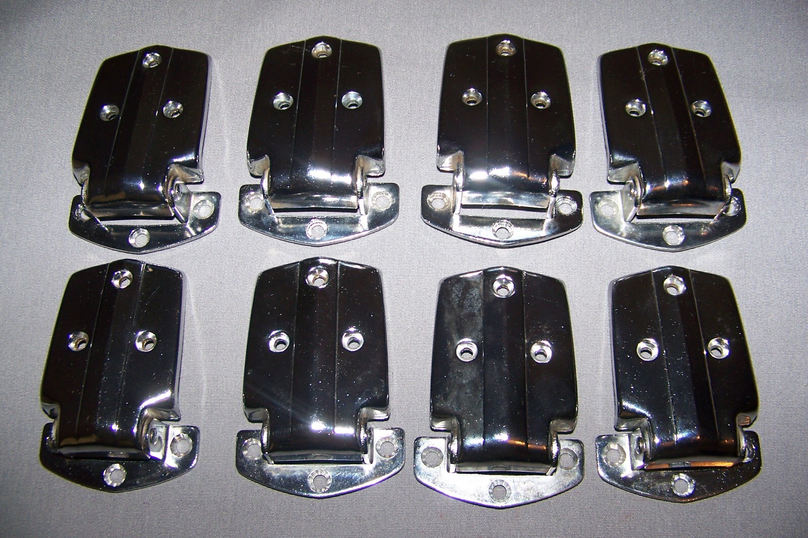 Eight, Bright, Chrome Plate Over Metal, Or Steel, OFFSET Hinges - SEE TONE INFO gallery