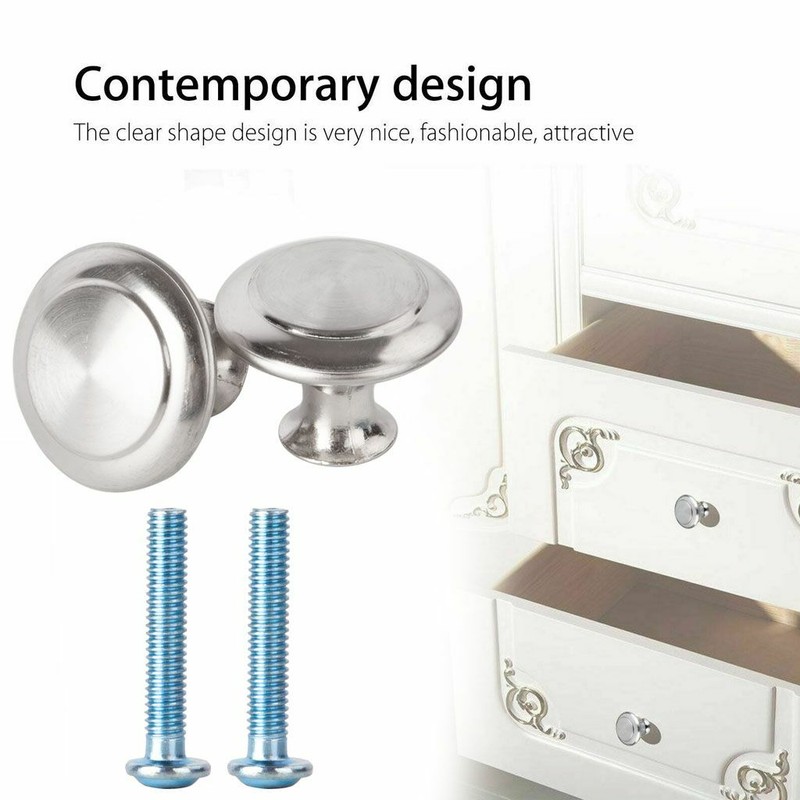 40PCS Stainless Steel Door Knobs Cabinet Handles Cupboard Drawer Kitchen Pulls gallery
