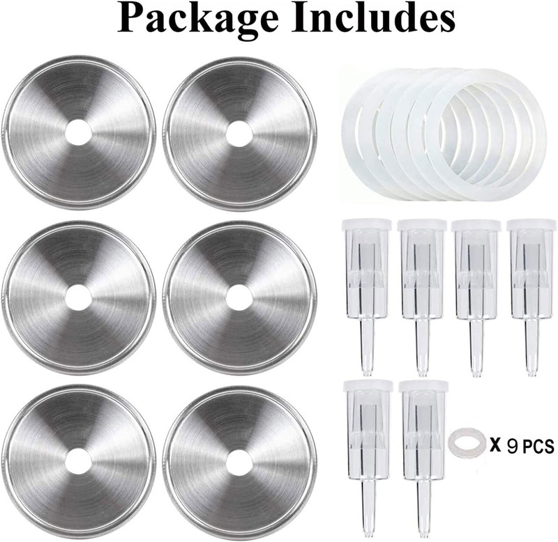 Fermentation Lids, 6 Set Fermentation Kit for Wide Mouth Jars, 6 Stainless Steel gallery