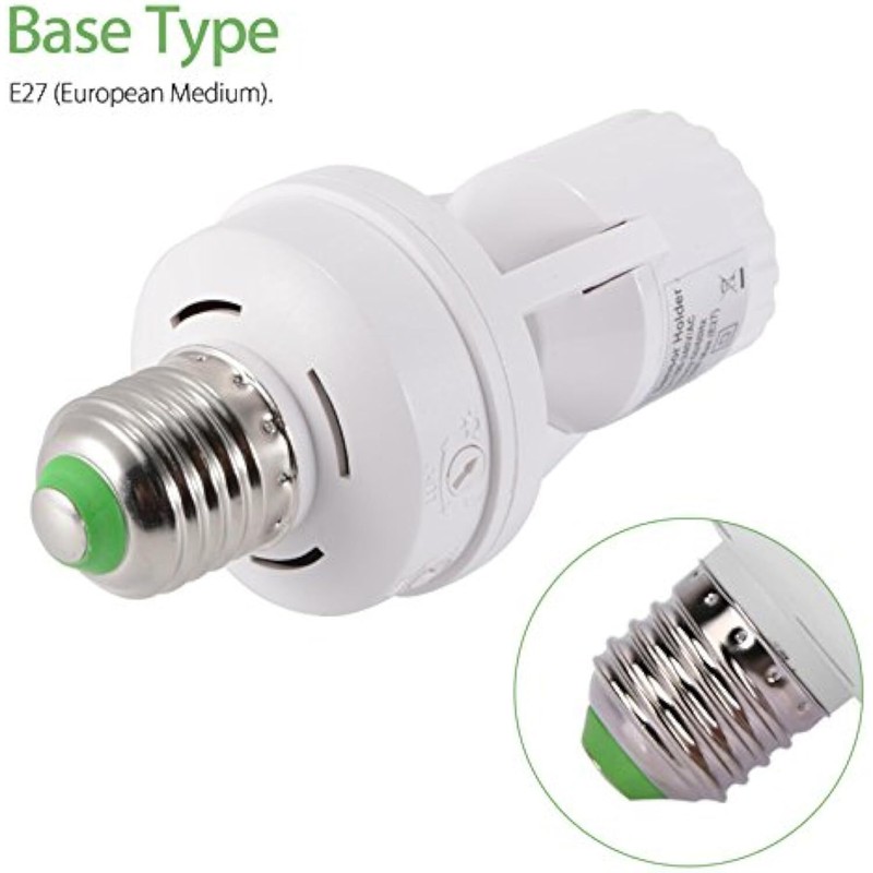 Screw-In Motion Activated Sensor Light Bulb Control Socket Adapter Dusk to Dawn gallery