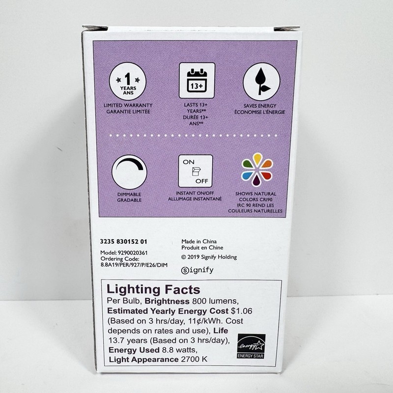 Philips LED 60W Replacement 8.8w A19 E26 Bulb 800 Lumens 6x Bulbs gallery