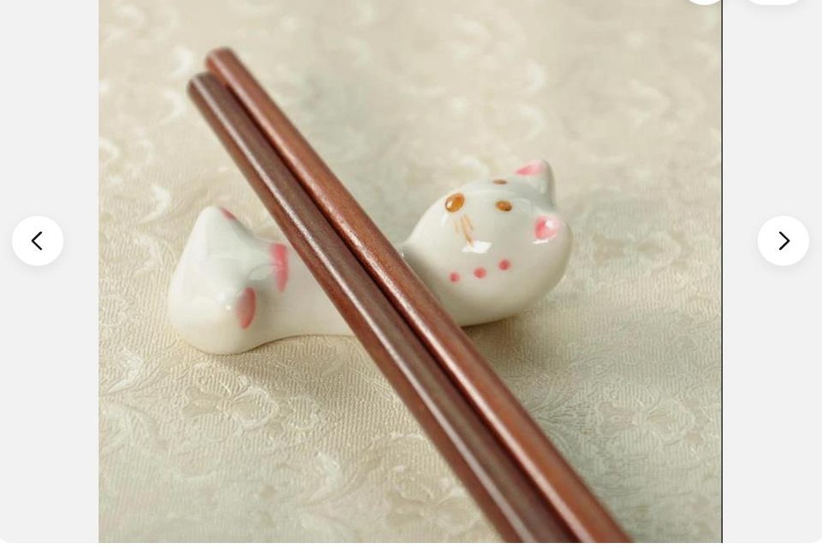 4pc Japanese Ceramics Cute Cat Chopsticks Rack Tableware Rack, Brush Rest gallery