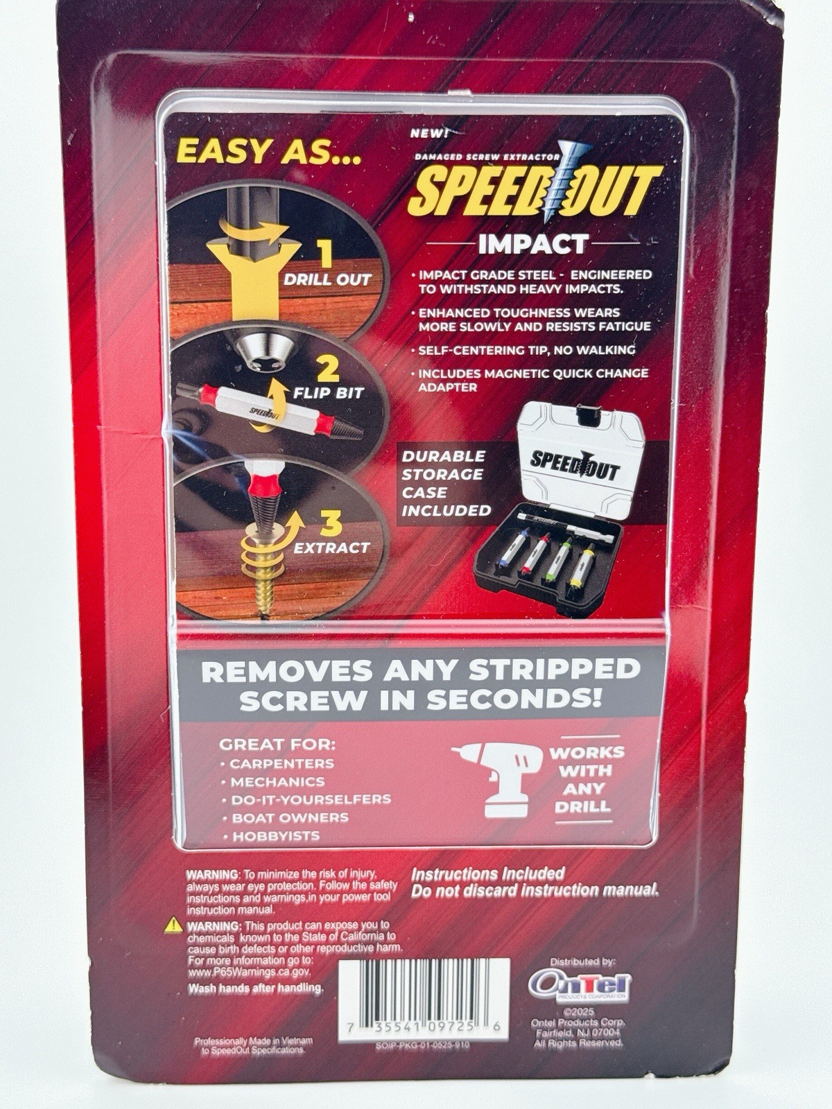 OnTel SPEEDOUT Impact Screw And Bolt Extractor SOIP-PKG-01-0525-910 gallery