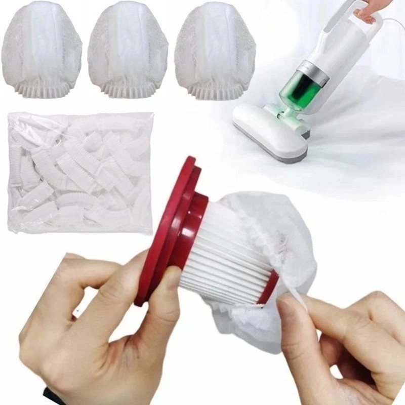 100× Disposable Vacuum Cleaner Filter Mesh Elastic Non-Woven Fabric Filter Cover gallery