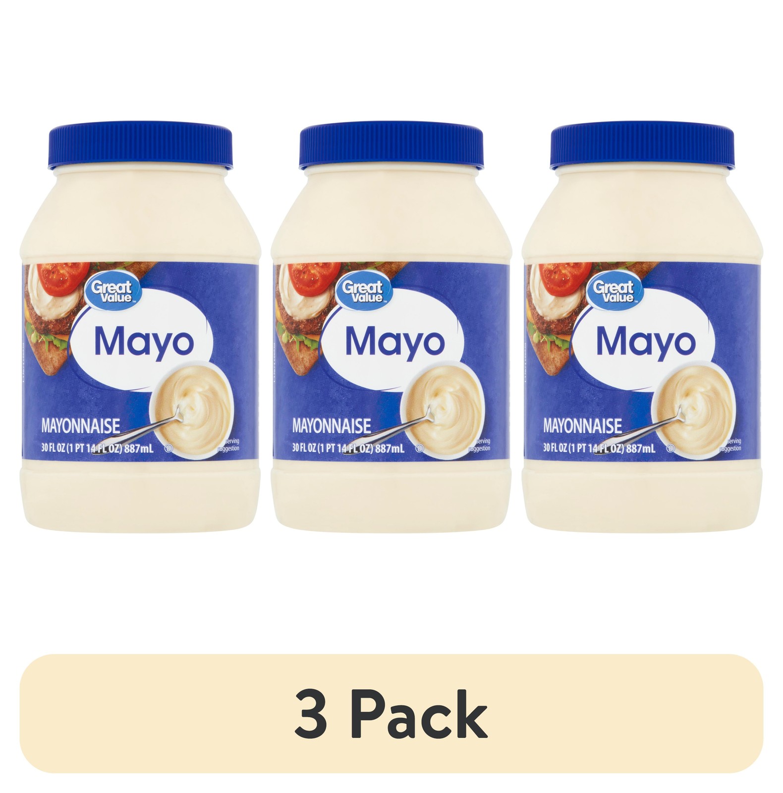 (3 pack) Great Value Mayonnaise, 30 fl oz gallery