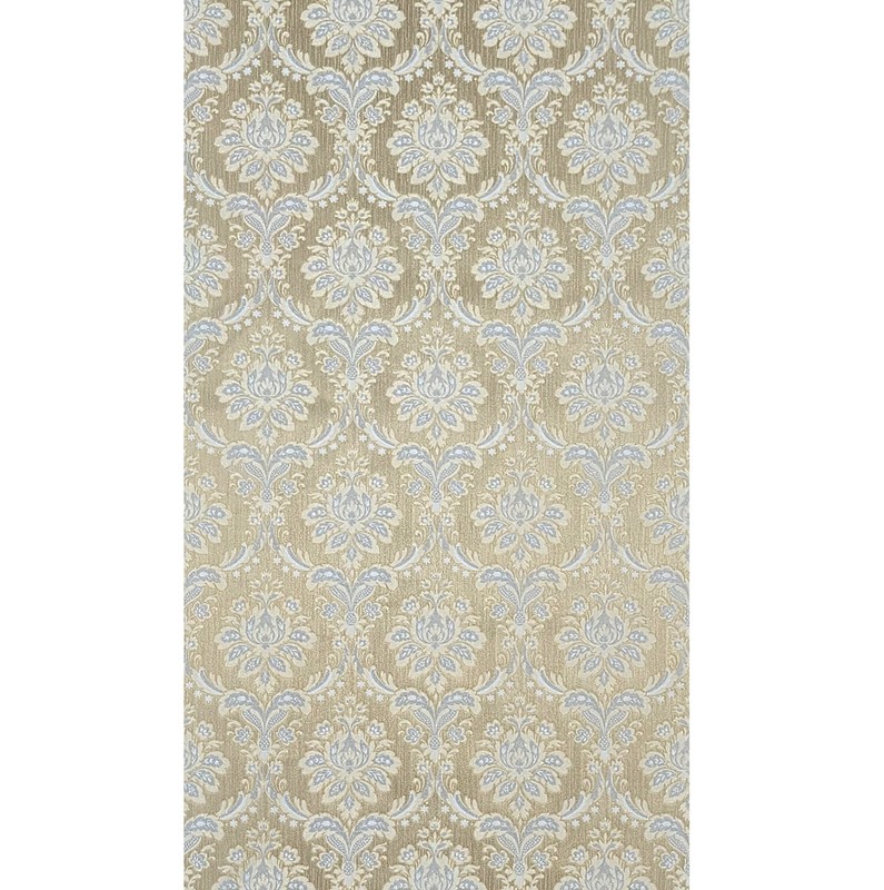 Gray silver gold metallic Victorian damask faux silk fabric textured Wallpaper gallery