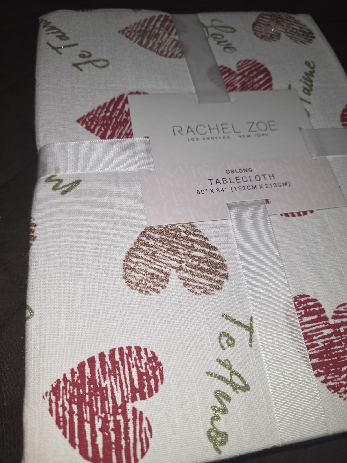 Rachel Zoe Valentines Day Oblong Tablecloth 60'x84' (152cm X 213cm gallery
