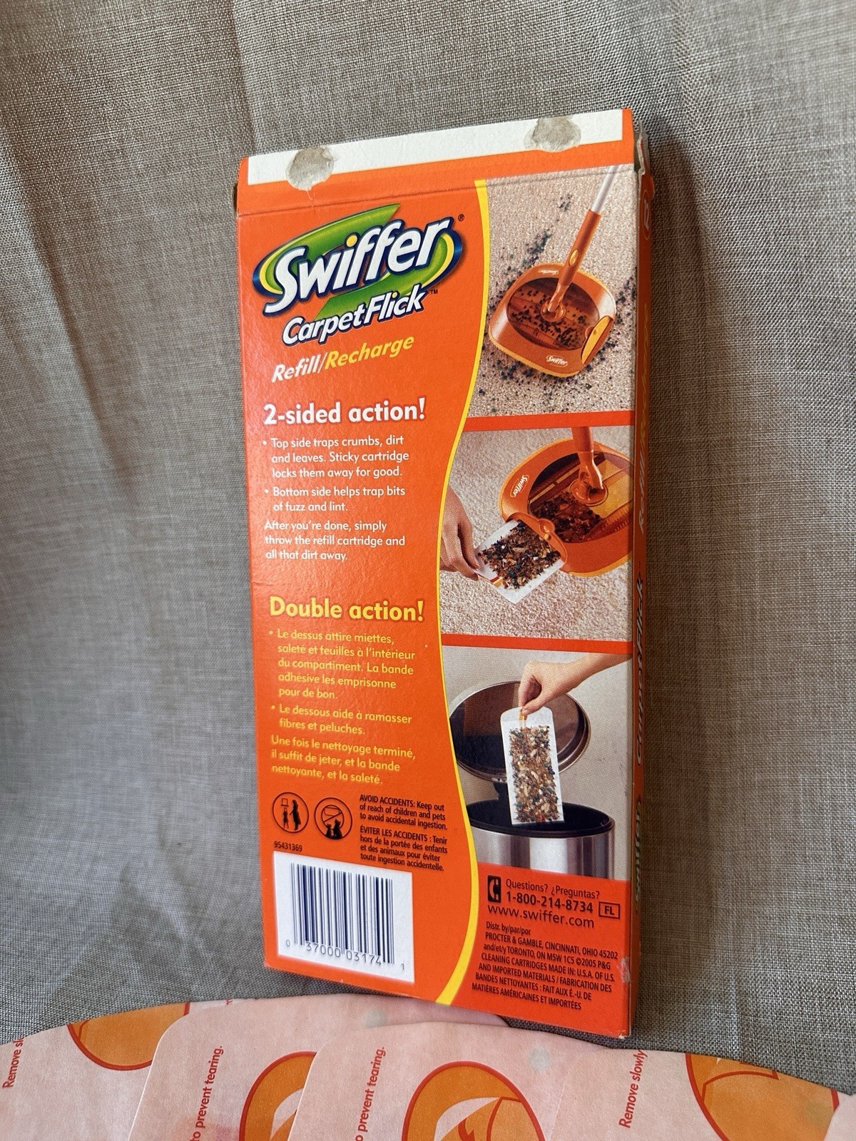 *READ* Partial Swiffer Carpet Flick Sweeper 6 Total Refill Pads In Open Box gallery