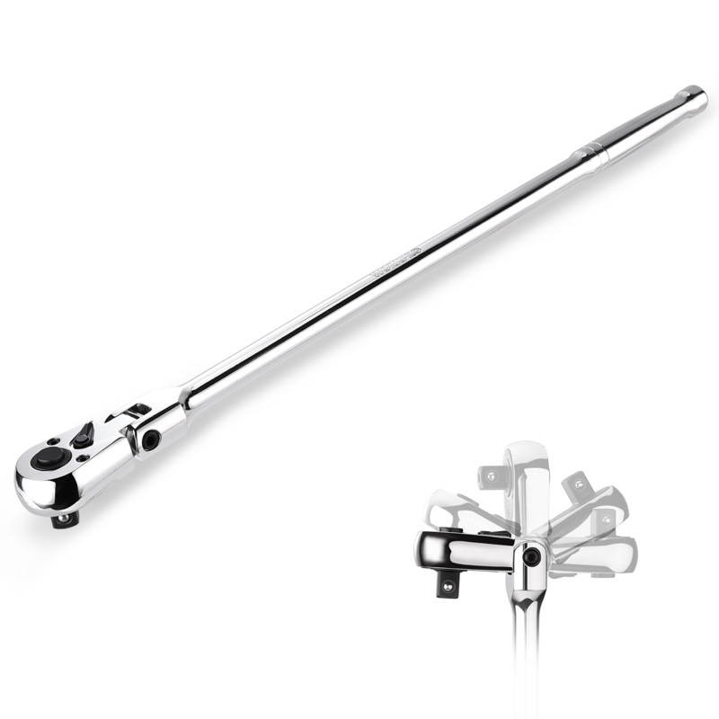 WORKPRO 1/2" Drive Extra Long Flex Head Ratchet 24" Ratchet Handle Quick Release gallery