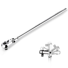 WORKPRO 1/2″ Drive Extra Long Flex Head Ratchet 24″ Ratchet Handle Quick Release