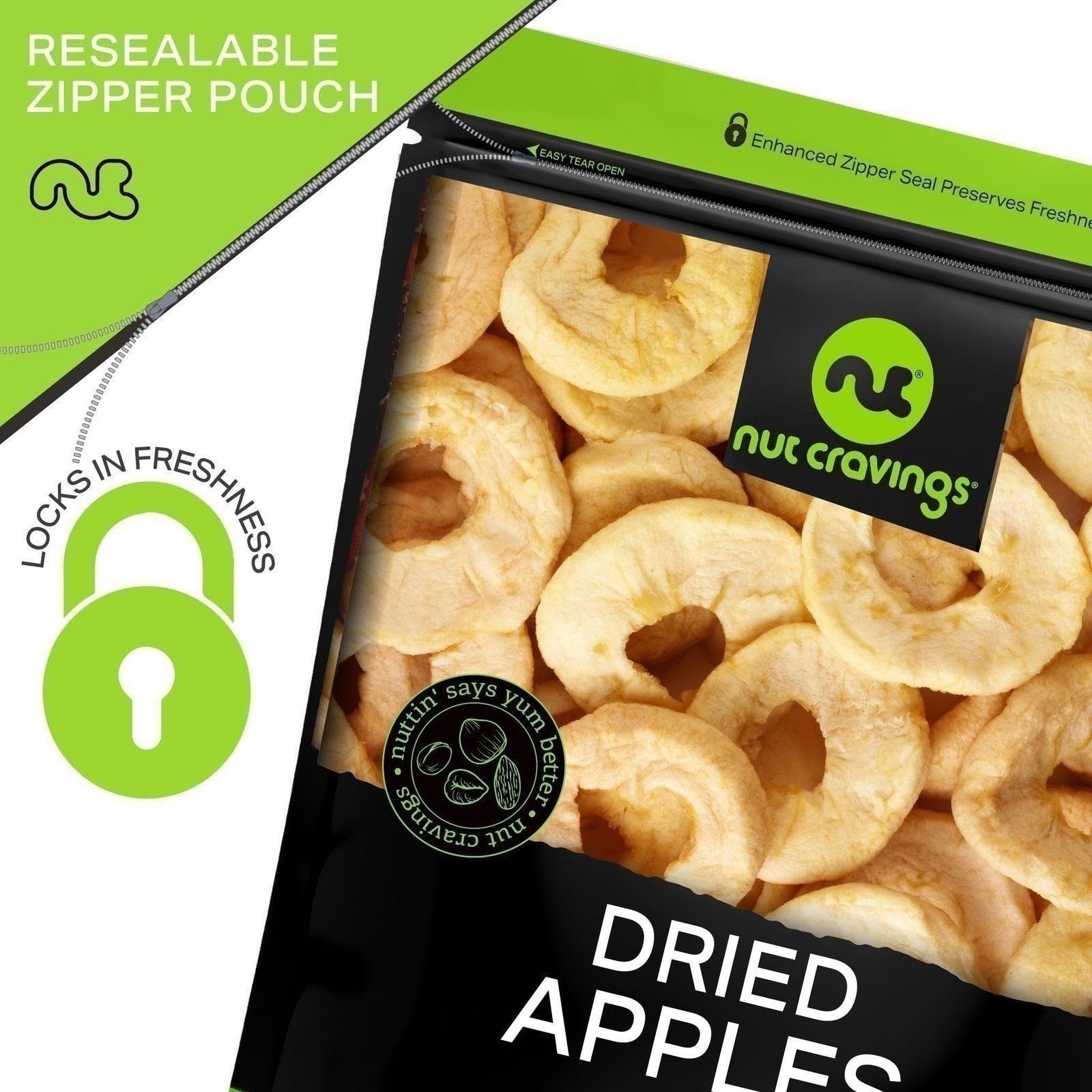 Sun Dried Apple Rings | No Sugar Added Healthy Fruit Snack Natural Apple Slices gallery