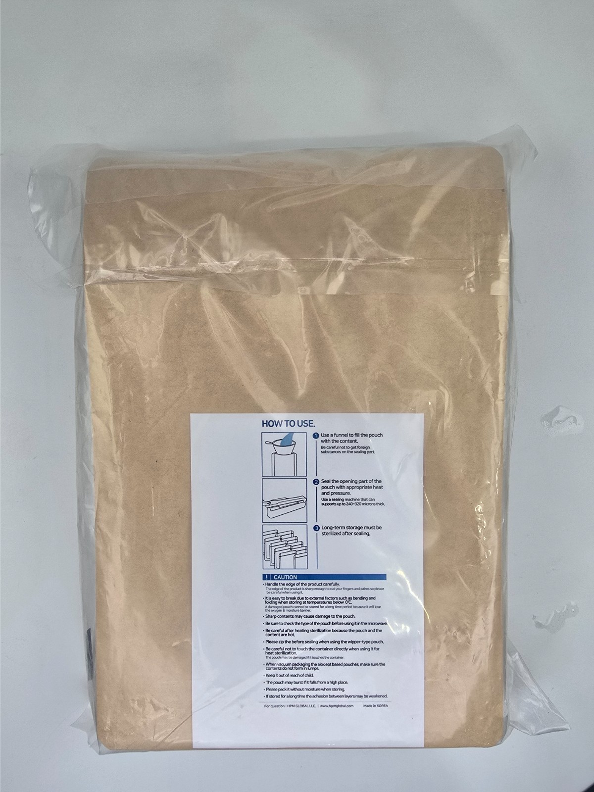 HPM GLOBAL Food Pouch 2 – 25 Pack | Eco-Friendly Kraft Bags | Made in Korea gallery