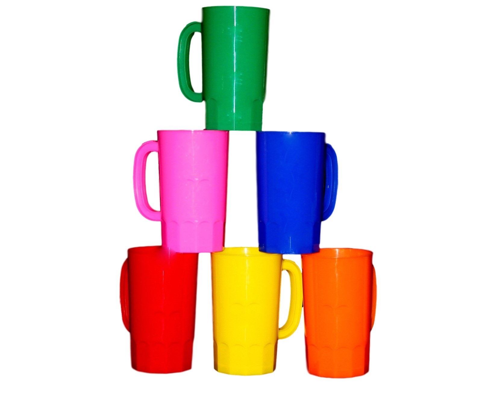2 Large 32 Ounce Beer Mugs Choice 6 Colors-Red Orange Yellow Blue Green Pink* gallery