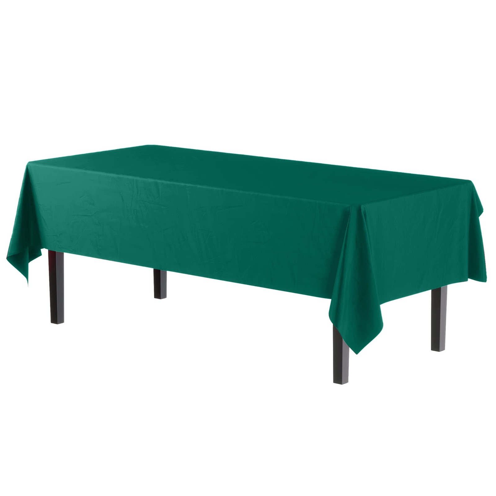 12-Pack Premium Plastic Tablecloth 54in. x 108in. Rectangle Table Cover - Dar... gallery