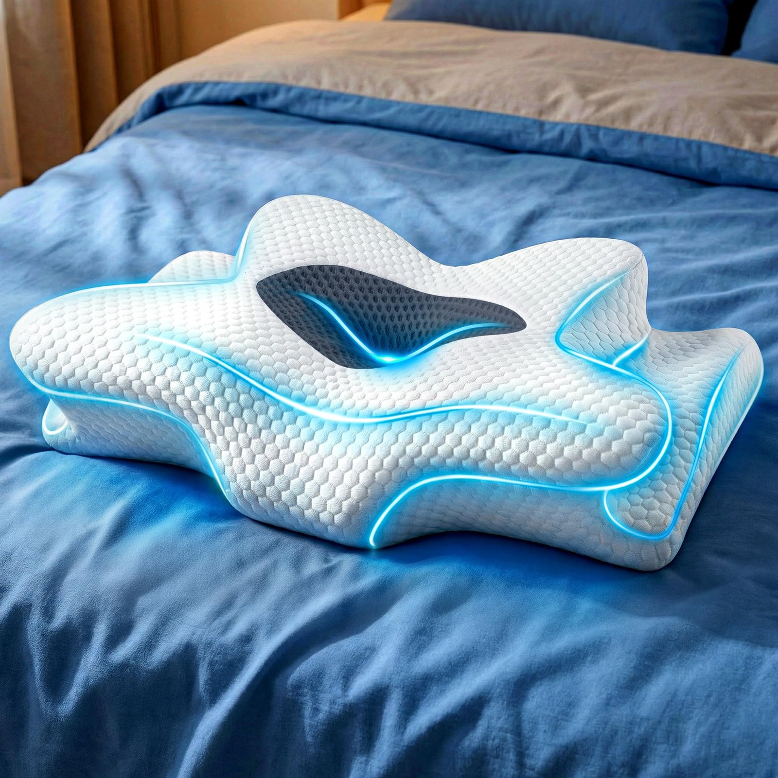 Sleep Doctor Approved Cervical Neck Pillow for Sleeping, Ergonomic Contour Si... gallery