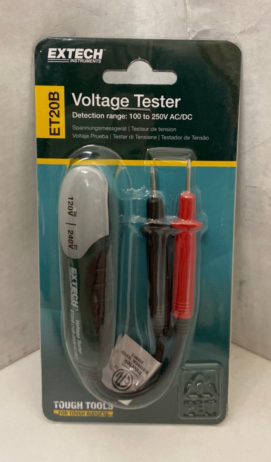 Extech ET20B Voltage Tester 100-250V AC/DC Electrical Circuit Detector gallery