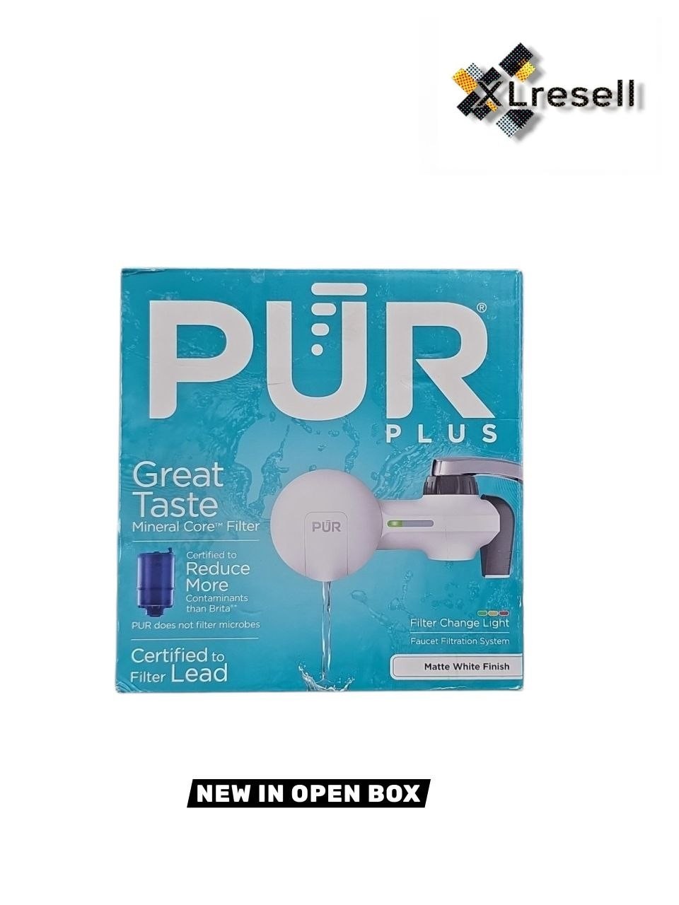 PUR Plus Horizontal Faucet Mount Water Filtration System in Matte White gallery