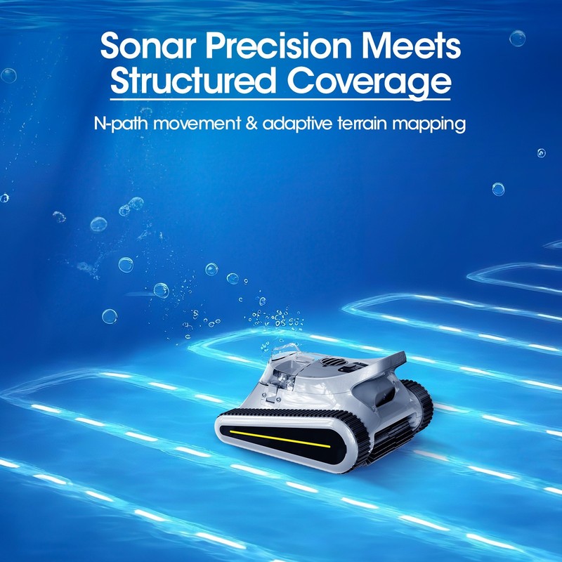 Seauto SAT30 Robotic Pool Cleaner 180 Min Runtime Wall Cleaning APP Support Gary gallery