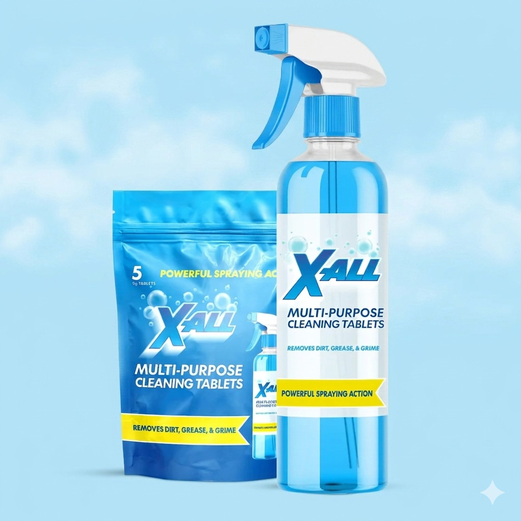 X-ALL Multi-Purpose Cleaner - Spray Bottle and 5x Cleaning Tablets. FREESHIP gallery