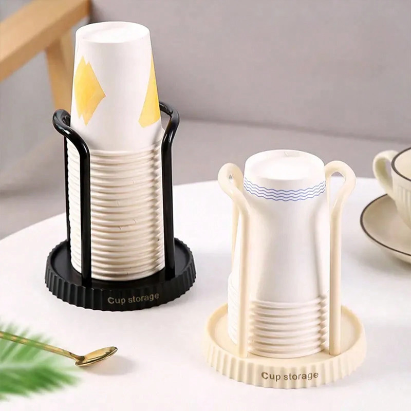 1pk Cup Storage Rack Multi-Use Paper Cup Holder Houshold Coffee Tea Cup Supplies gallery