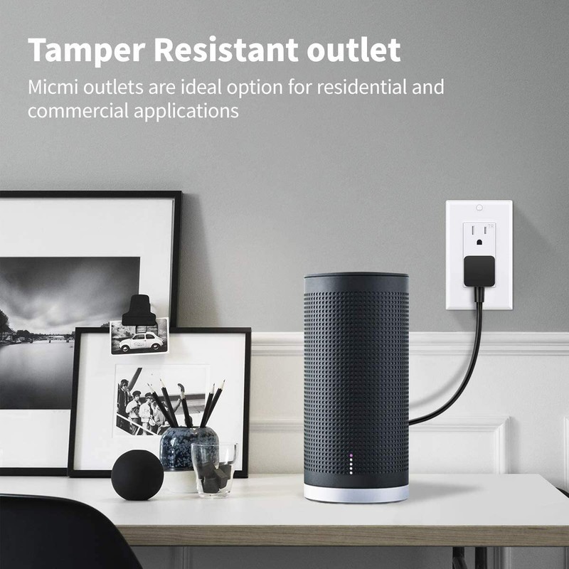 10Pack Outlet Socket, Decora Duplex Receptacle 15 Amp, 125 Volt Tamper Resistant gallery