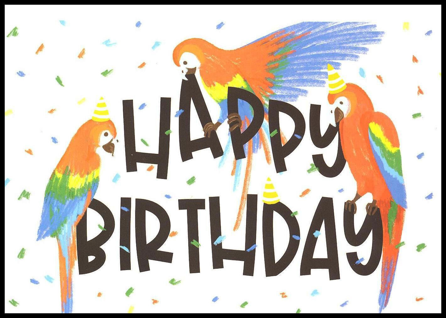 Greeting Card - Bird Parrot - Birthday - 0031 gallery