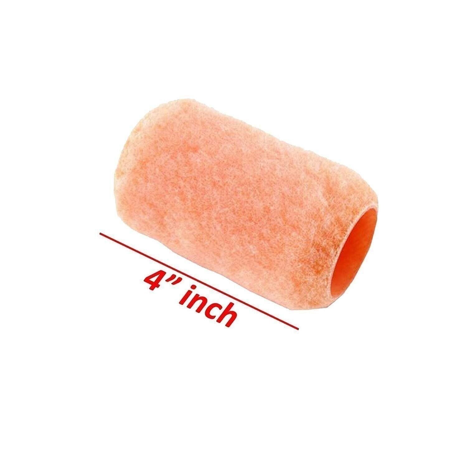 Reusable Paint Roller Covers 4" x 3/8" Nap Washable PVC Plastic Core Refill Bulk gallery
