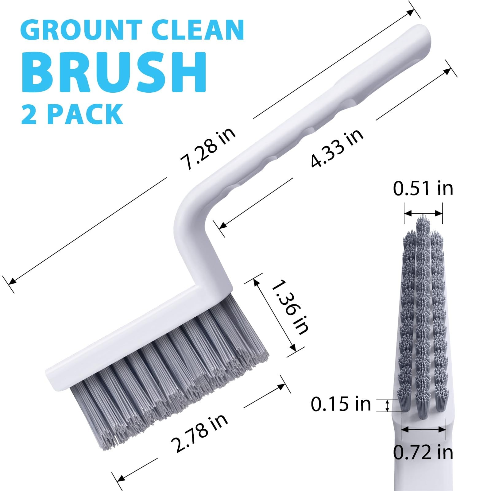 Grout Cleaner Brush V Shape, Stiff Grout Cleaning Brushes for Tile Floor gallery