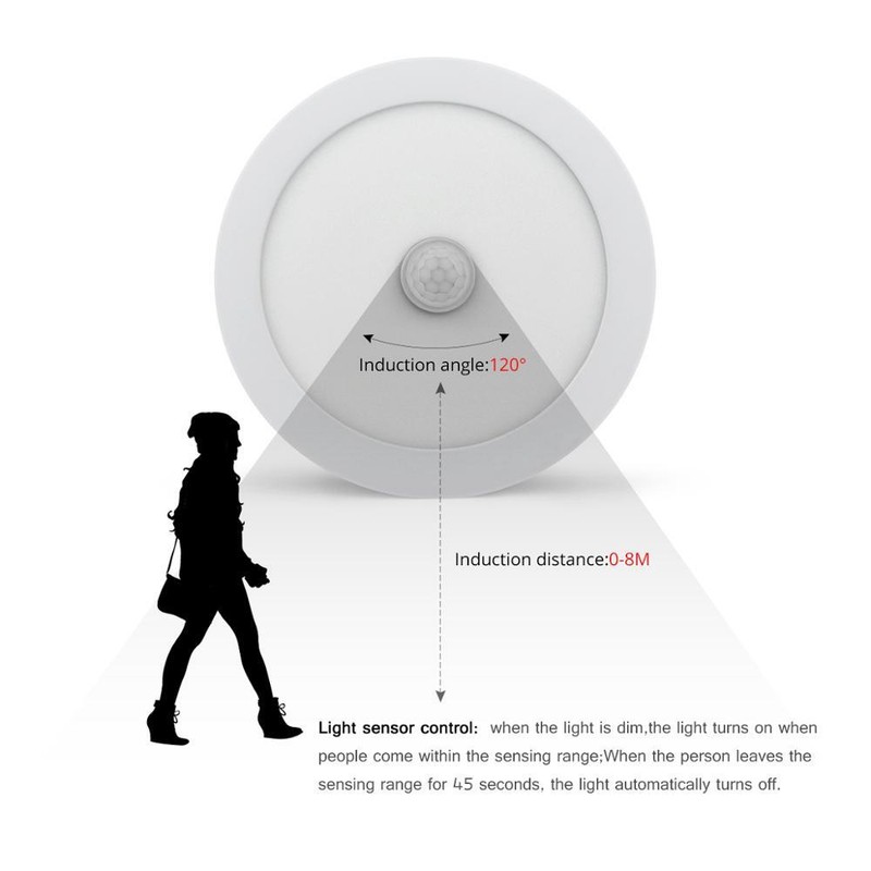 PIR Motion Sensor LED Panel Light Recessed Ceiling Down Lamp 10W 15W 25W 30W gallery