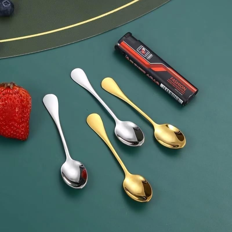 Espresso Spoons Mini Coffee Spoon 4 Inches Stainless Steel Small Spoons gallery