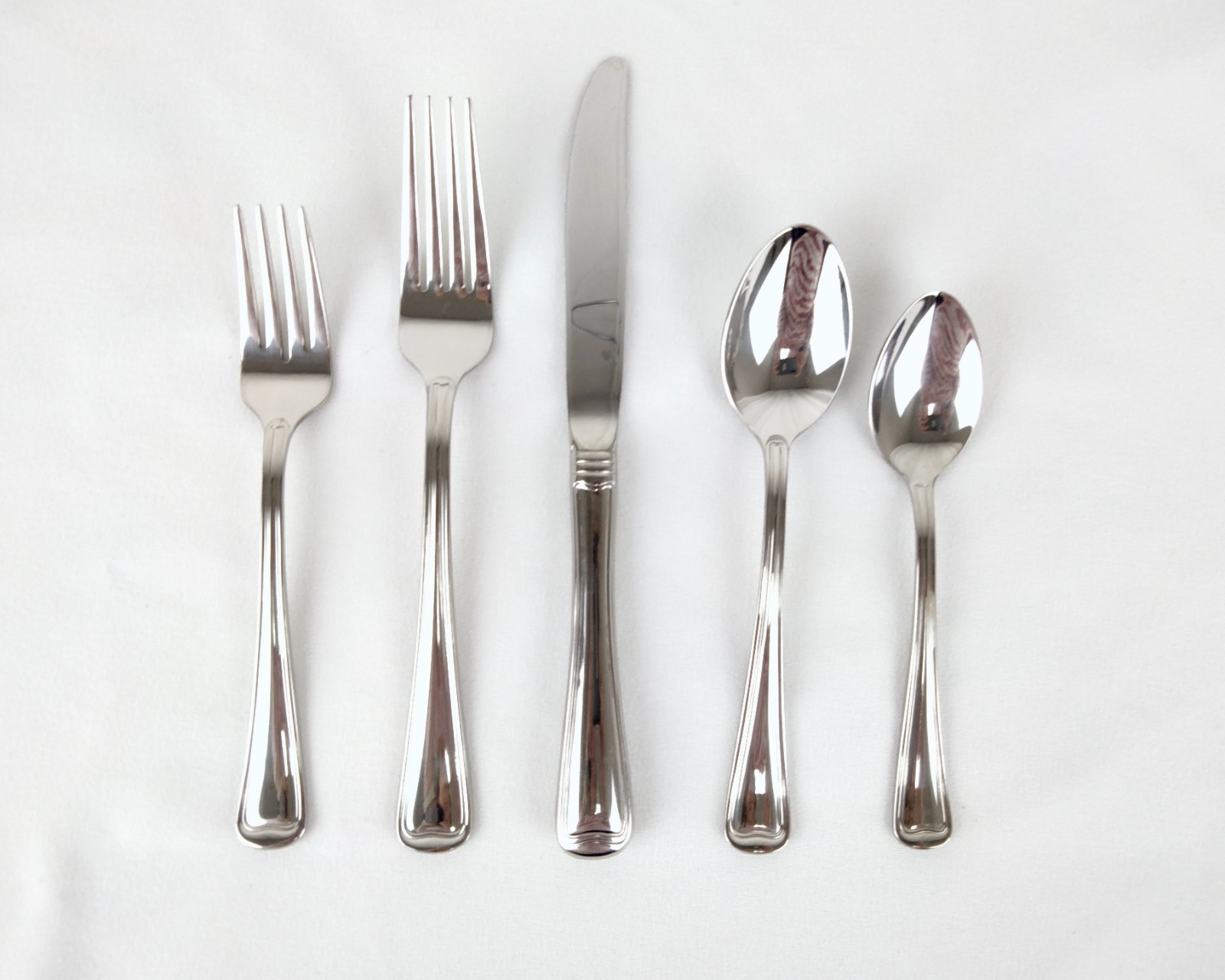 Gorham Monet 5 Piece Place Setting Stainless 18/8 Excellent Silver Color gallery