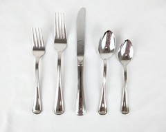 Gorham Monet 5 Piece Place Setting Stainless 18/8 Excellent Silver Color