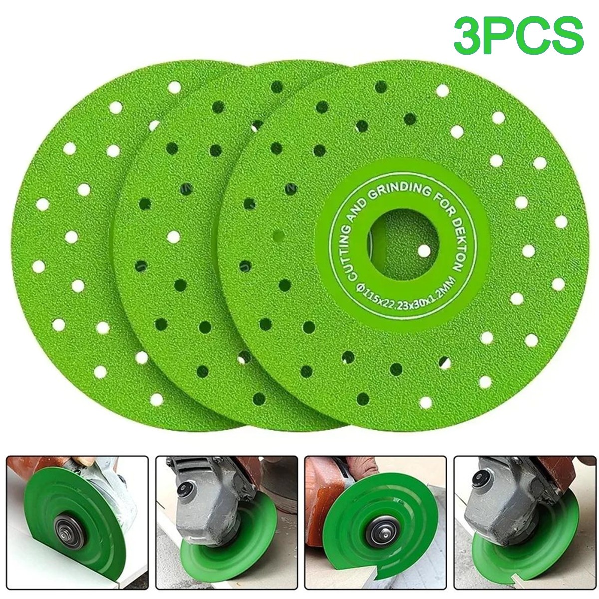 3PCS Grinding Blade Rock Plate Flat Tile Disc Chamfering Cutting Sanding Wheels gallery