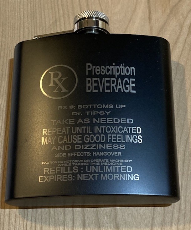 Custom 6oz. Black Flask