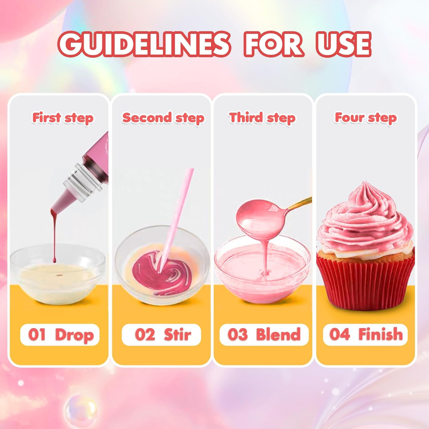 Oil Based Food Coloring Set 8 Colors Edible Dye Cake Chocolate Gluten Free gallery