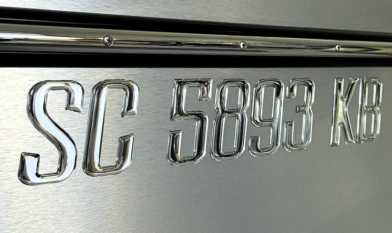 Chrome Boat Registration Numbers Letters 3D Raised Domed Marine Decals gallery