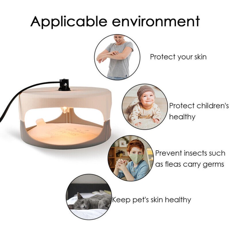2 Flea Traps for inside Your Home with 4 Sticky Disc & 4 Bulbs & 2 Electric gallery