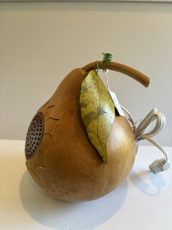 Meadowbrook Gourds Lighted Sunflower Pear Luminary Light NWT Summer Fall Decor gallery