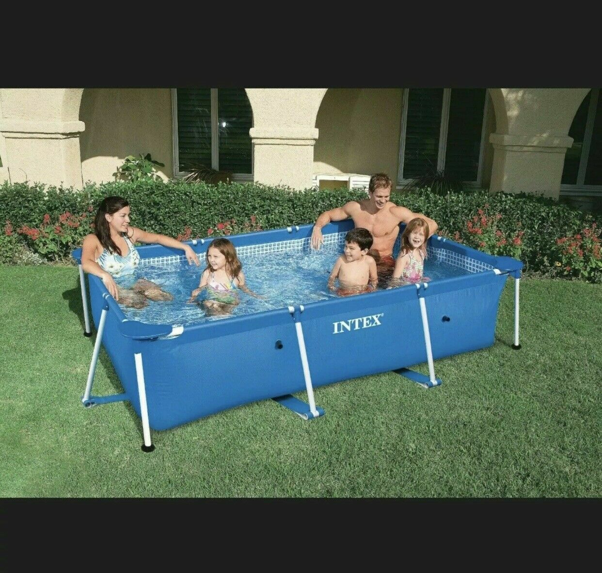 Intex 8.5' x 26" SHIPS USA Rectangular Frame Above Ground Swimming Pool w/Ebook gallery