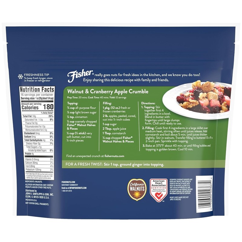 Healthy Walnuts 16 oz - Unsalted Halves & Pieces for Heart Health & Recipes gallery