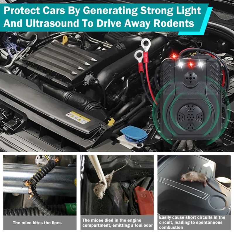 for Car Rat Rodent Deterrent Wire Engine Pest Control Ultrasonic Mouse Repeller gallery