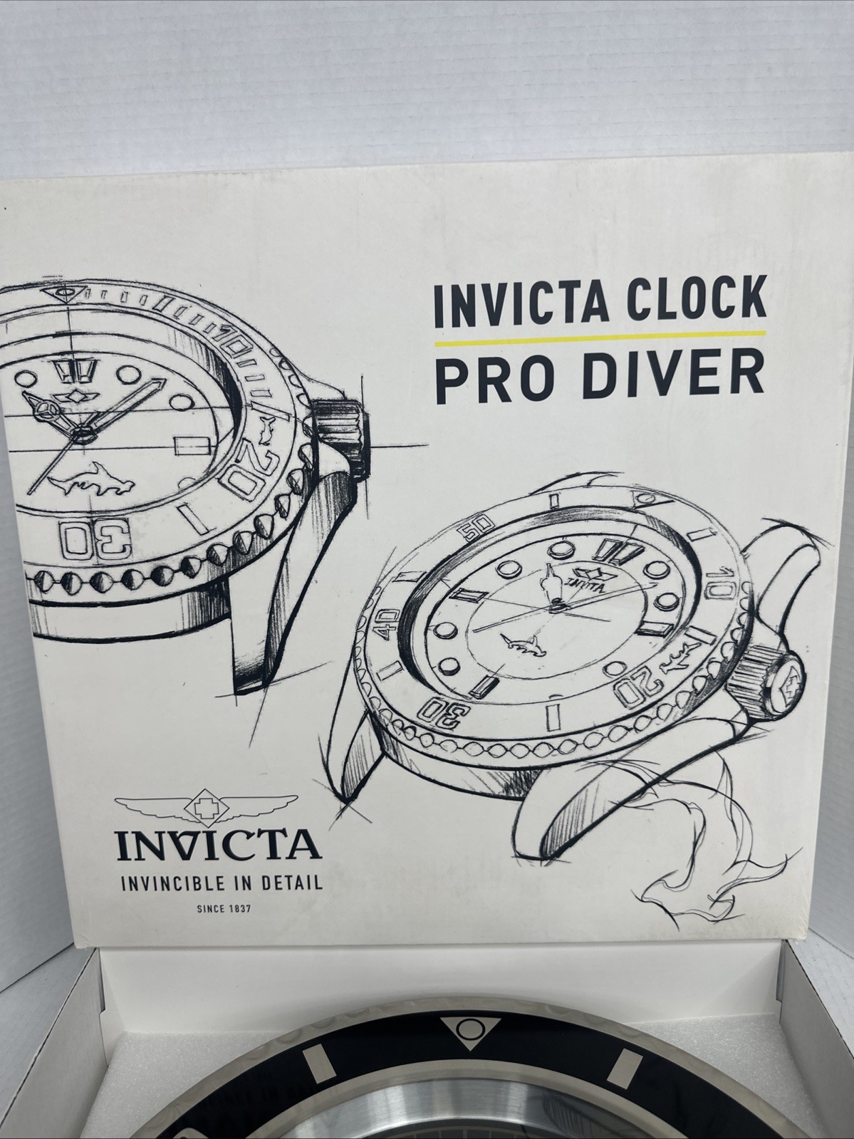 Invicta Pro Diver Wall Clock 14” Blue Nautical Stainless Steel Quartz Taiwan gallery